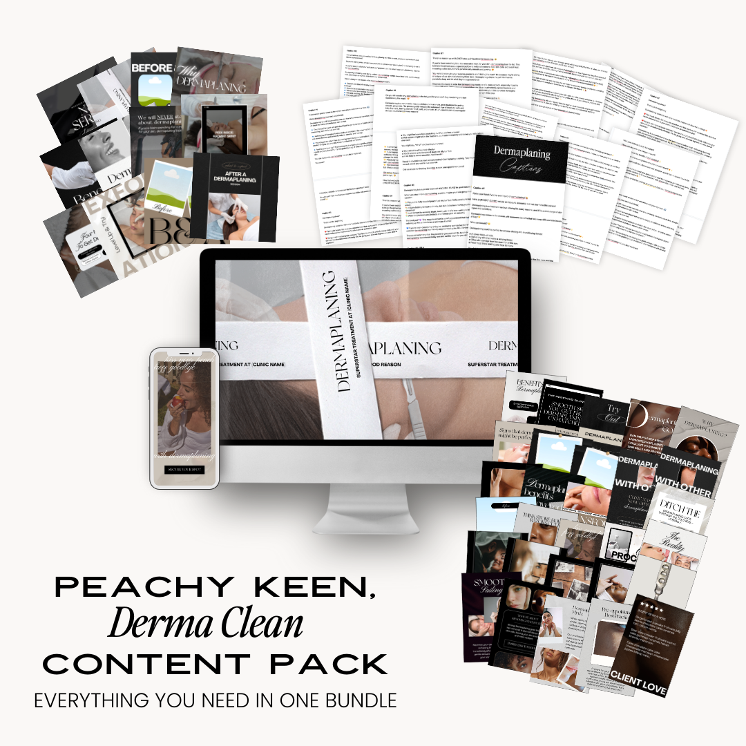 Peachy Keen, Derma Clean - Dermaplaning Content Pack